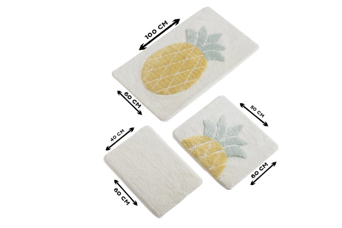 Mijölnir Juego de alfombras de baño Ananas Multicolor